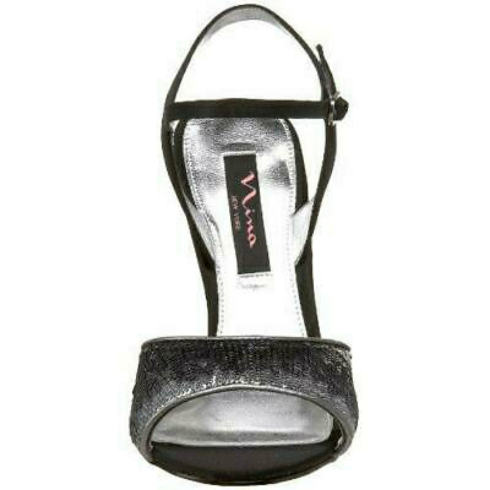 Nina Cyrena Stiletto Scrappy high heel Size 8.5 - Picture 2 of 3